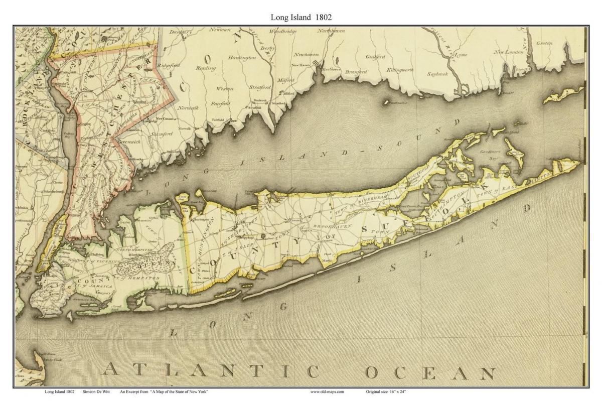 Mapa histórico de Long Island